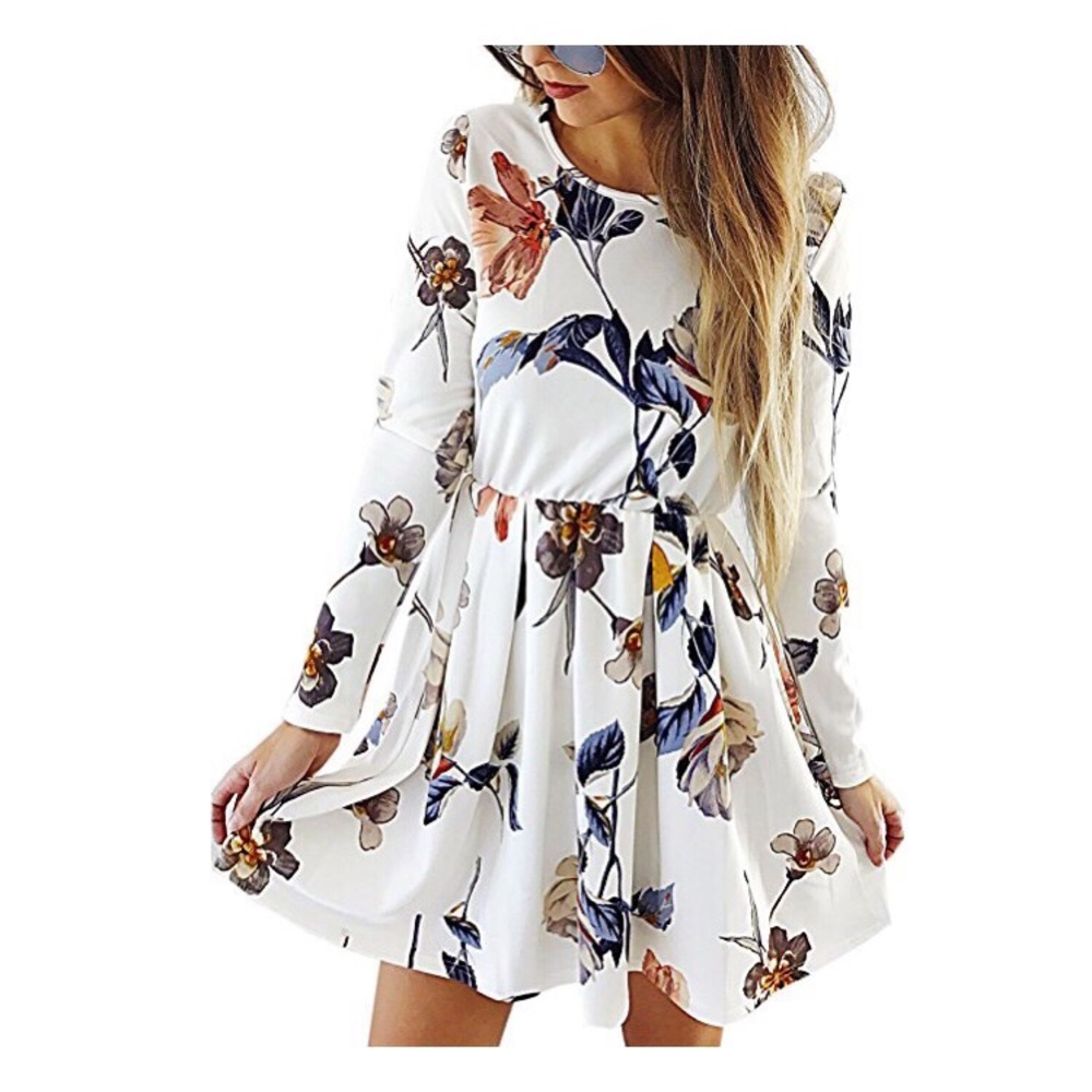 Long sleeve floral dress